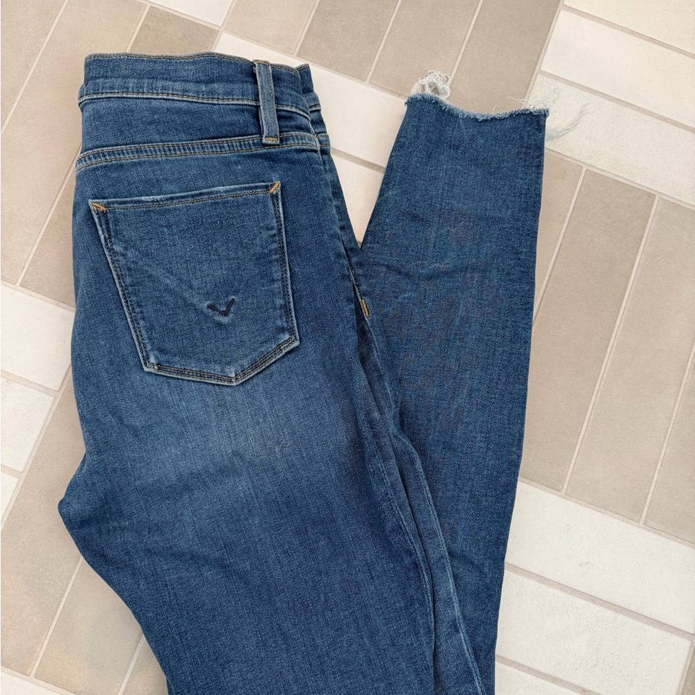 Hudson Jeans Dark Blue Ankle Cropped Denim